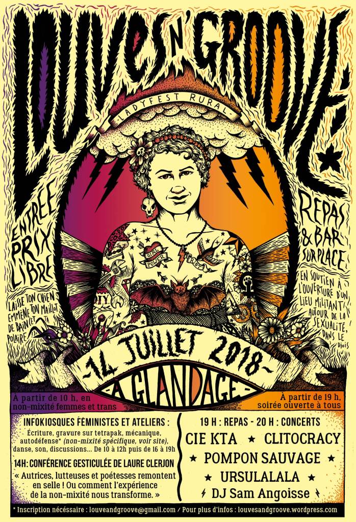 louves and groove, ladyfest Glandage, ladyfest 2018, festiva féministe